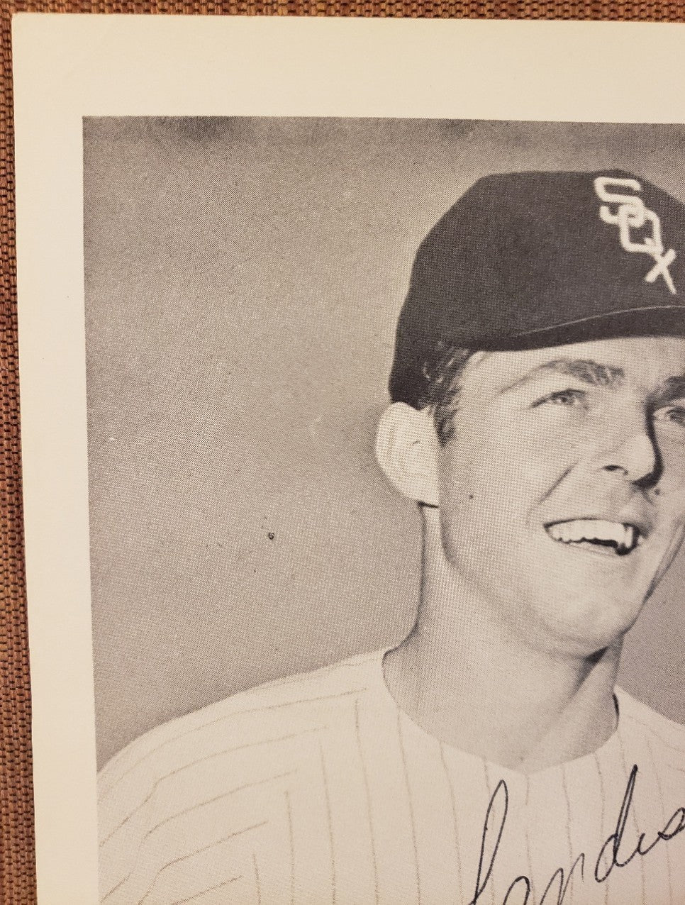 Jim Landis Auto Chicago White Sox Vintage Original Baseball 5x7 Photo JSA1