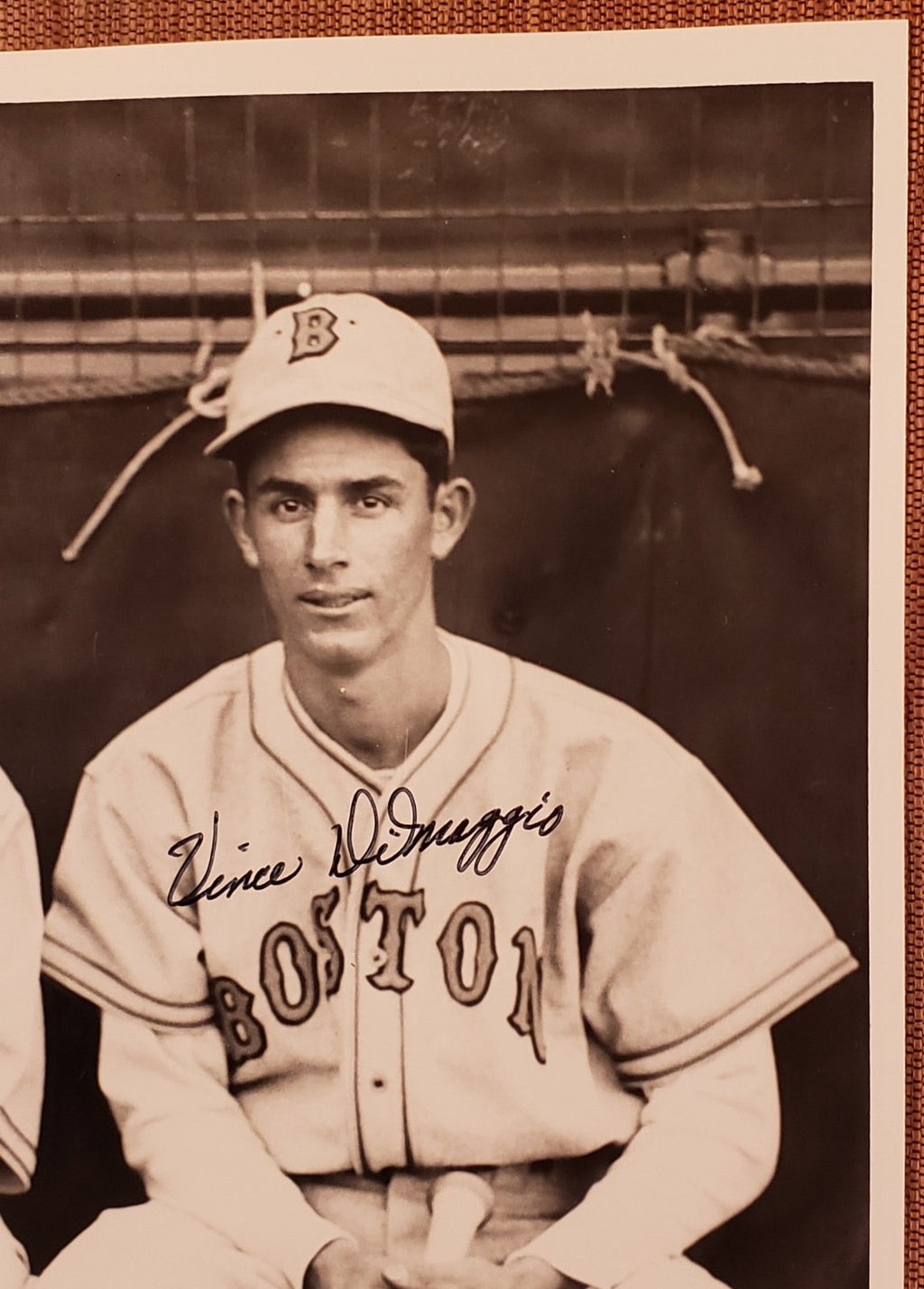 Vince DiMaggio Auto Boston Braves 1930's Baseball 8x10 Photo JSA Gene Moore2