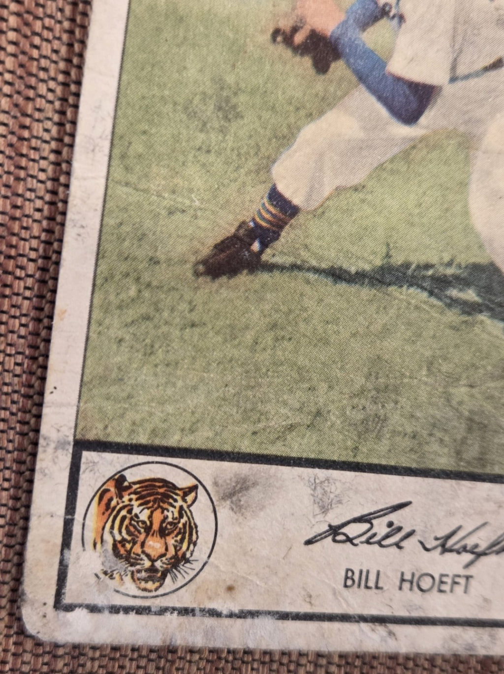 1953 Glendale Meats #15 Billy Hoeft Detroit Tigers Vintage Originl Baseball Card2