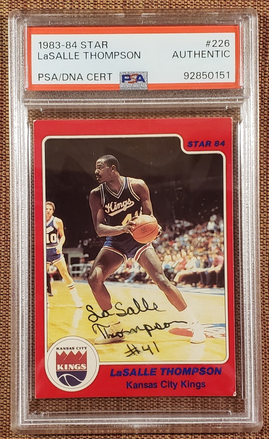 1983 Star LaSalle Thompson KC Kings Rookie Basketball Card PSA/DNA RC Pop 30