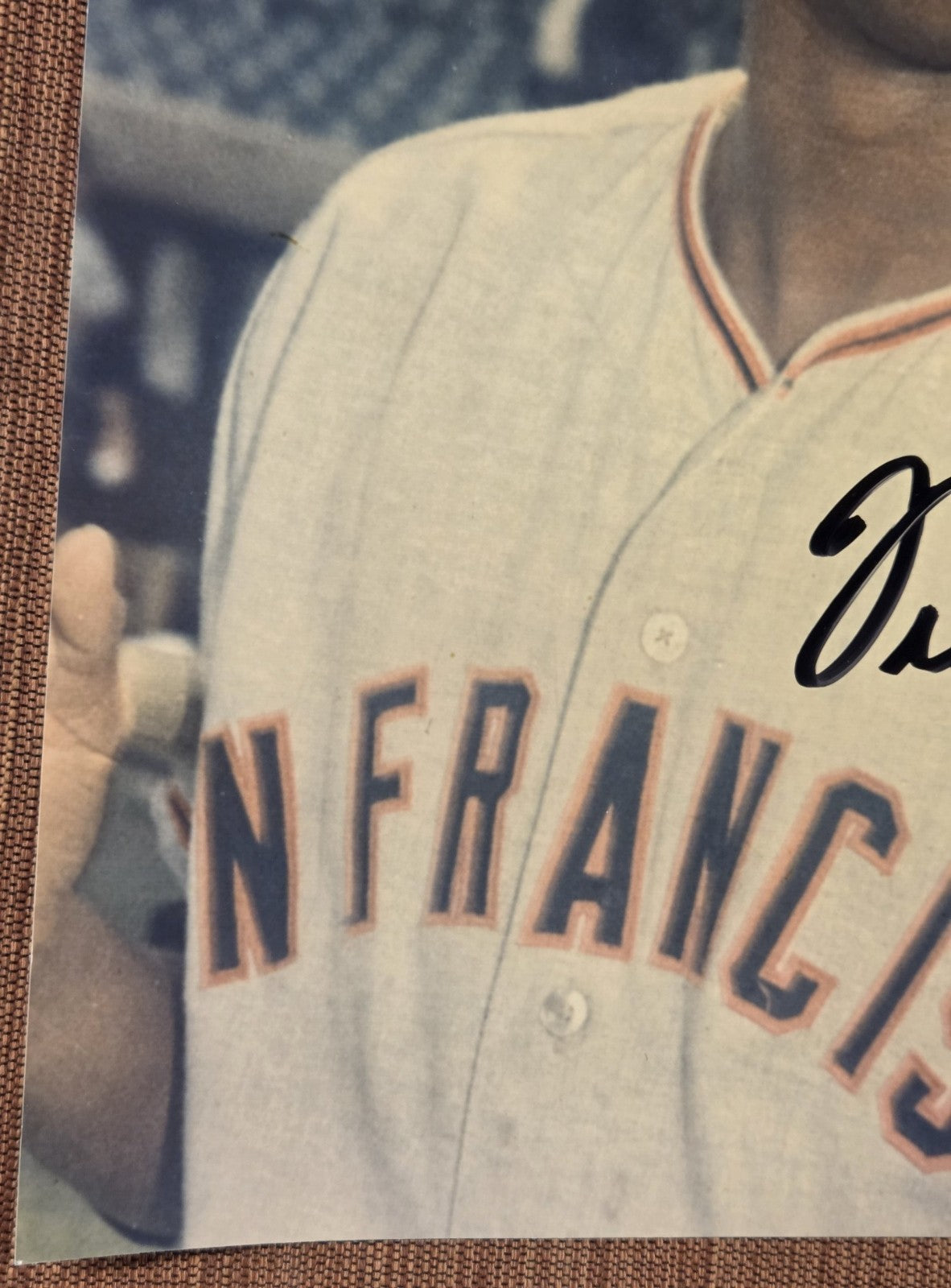 Frank Johnson AUTO San Francisco Giants Baseball Signed Vintage 8 x 10 Photo JSA4