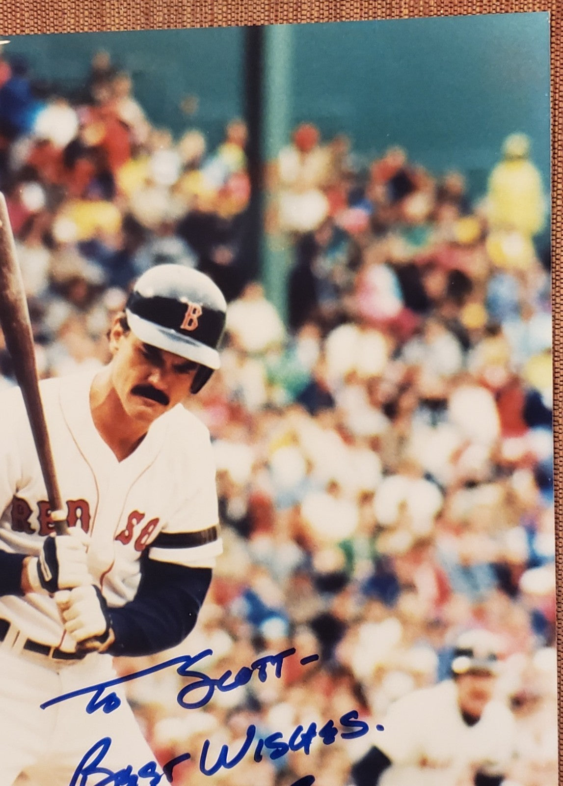 Dwight Evans Auto Boston Red Sox Vintage Original Baseball 8x10 Photo JSA2