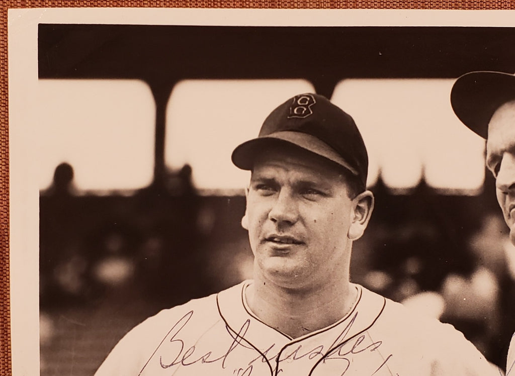 Dave Ferriss Claude Passeau Auto Red Sox 1940's Baseball 8x10 Vintage Photo JSA1