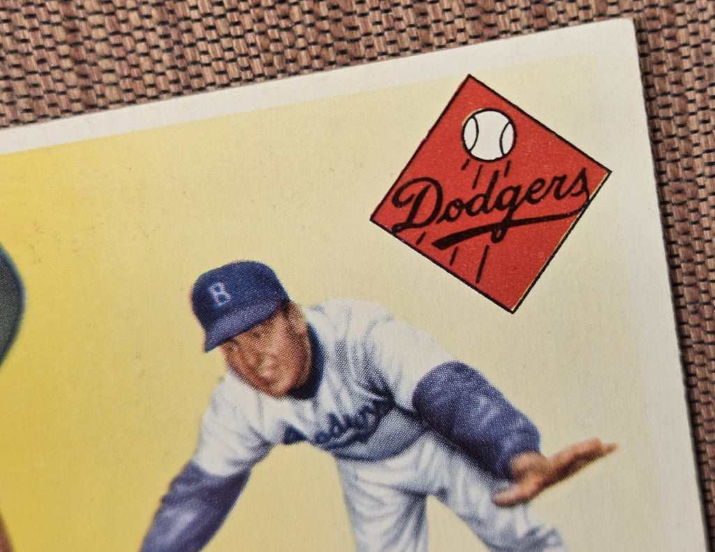 1955 Topps #19 Billy Herman Brooklyn Dodgers Authentic Original Baseball Card2