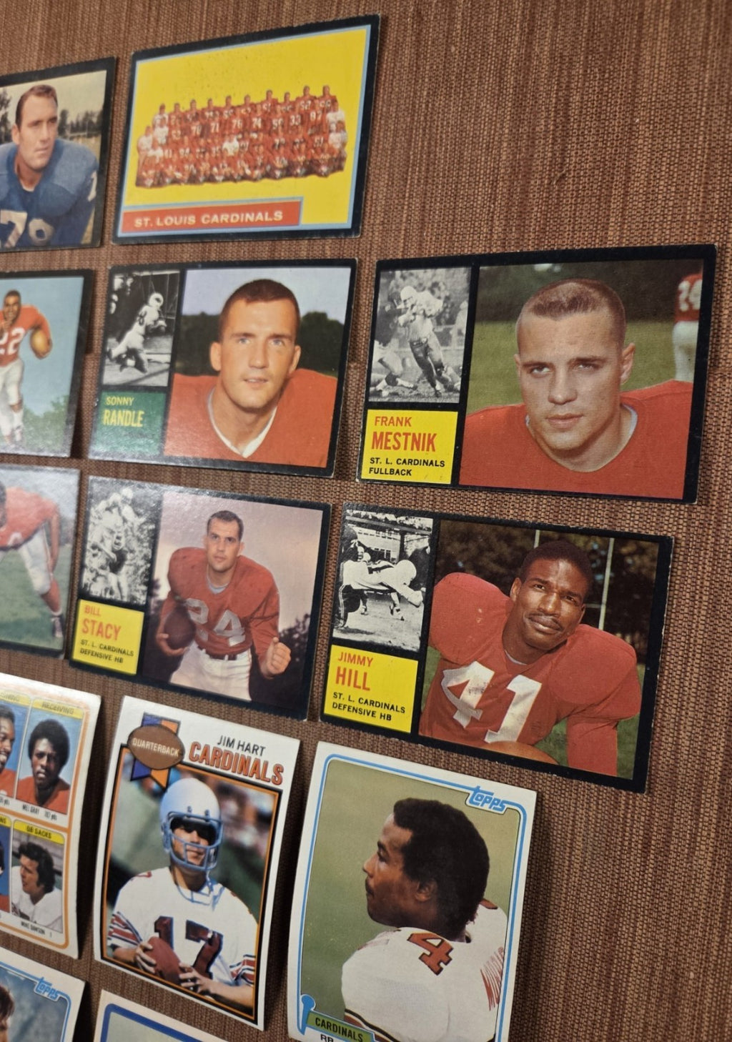 Topps Cardinals Football Cards Dierdorf Gray Metcalf Wehrli Anderson Gautt SP RC4
