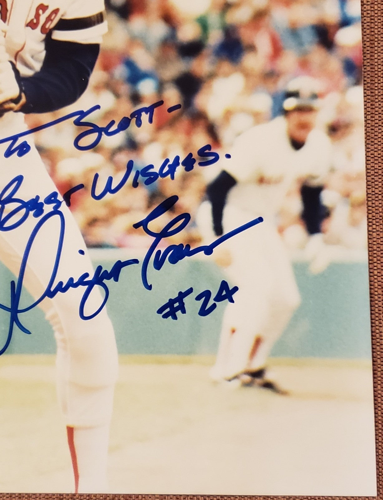 Dwight Evans Auto Boston Red Sox Vintage Original Baseball 8x10 Photo JSA3