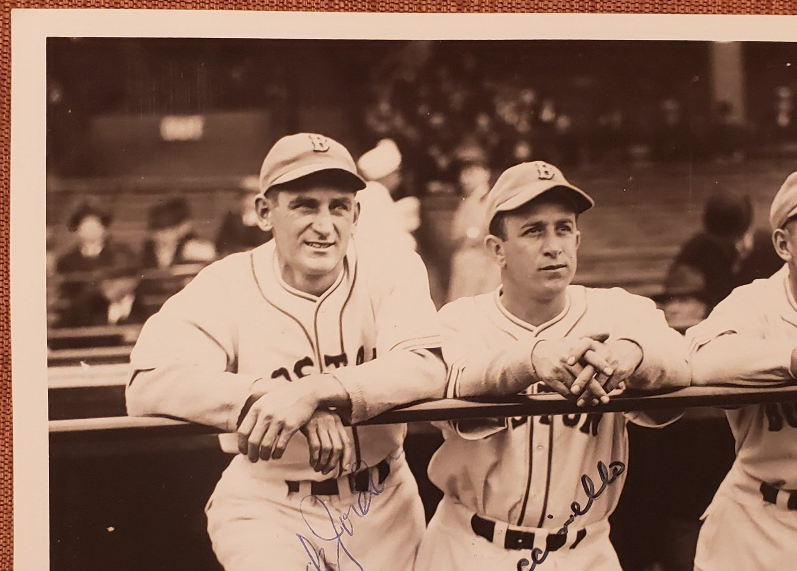 Tony Cuccinello Jordan Whitney Auto Boston Braves 1930's Baseball 8x10 Photo JSA1