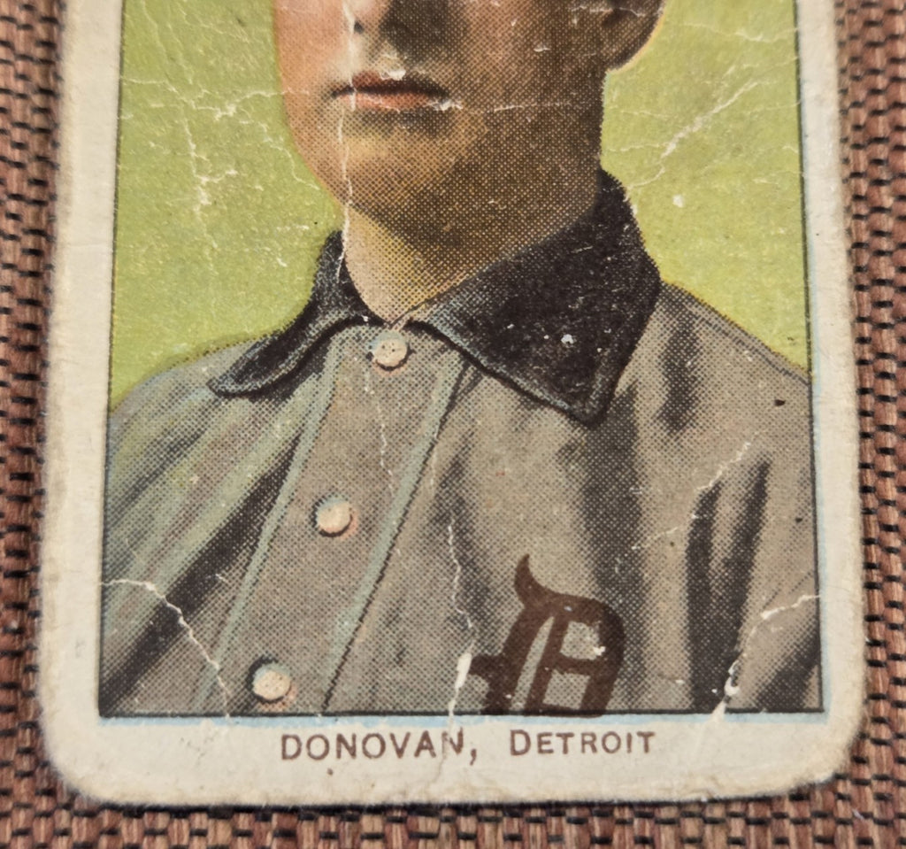1909 Piedmont Port T206 Wild Bill Donovan Detroit Tigers Original Baseball Card1