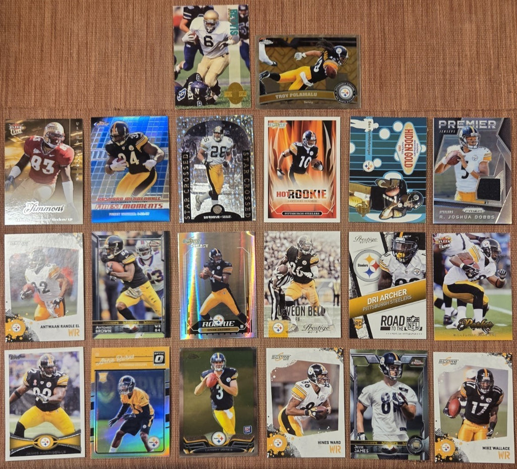Pittsburgh Steelers Football Cards Roethlisberger Bettis RC Ward Polamalu Dobbs0