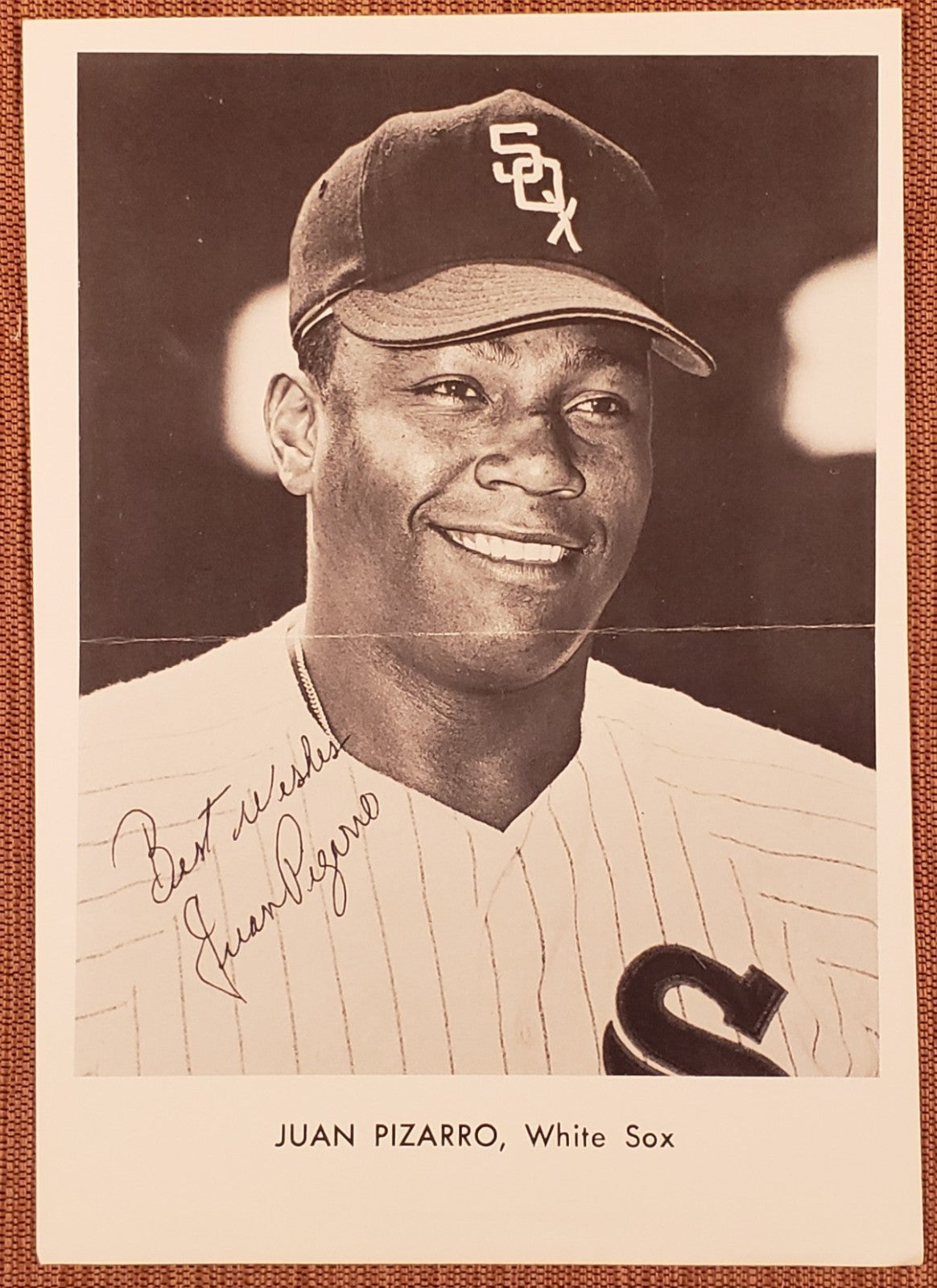 Juan Pizarro Auto Chicago White Sox Vintage Original Baseball 5x7 Photo JSA0