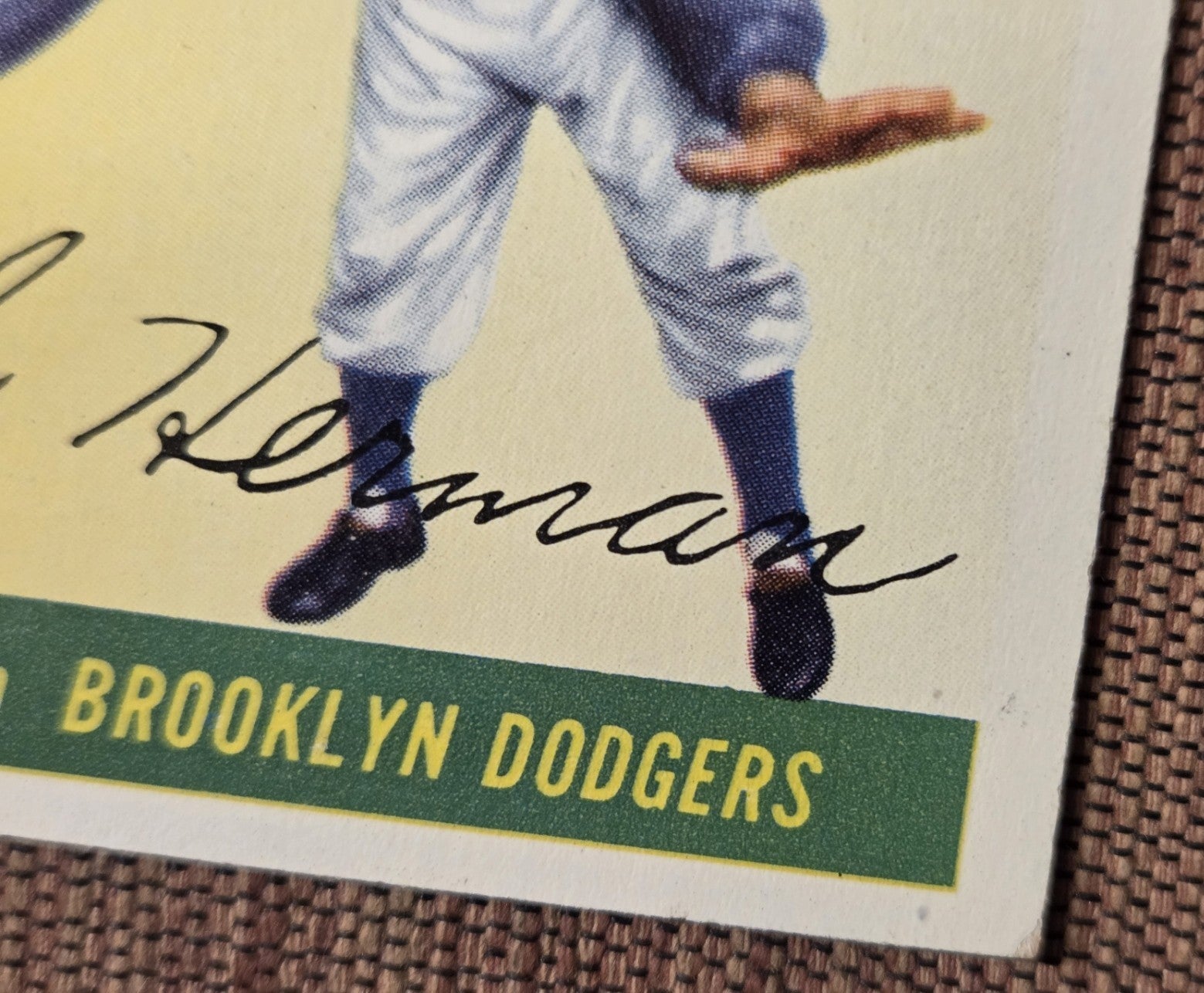 1955 Topps #19 Billy Herman Brooklyn Dodgers Authentic Original Baseball Card3