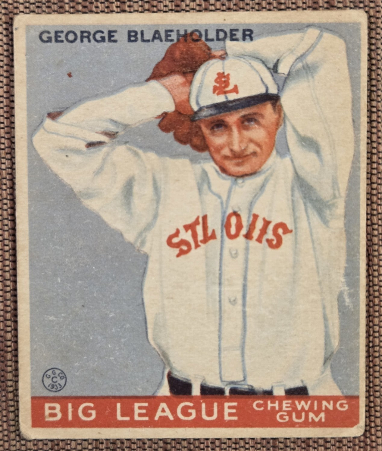 1933 Goudey #16 George Blaeholder St. Louis Browns Rookie Baseball Card RC0