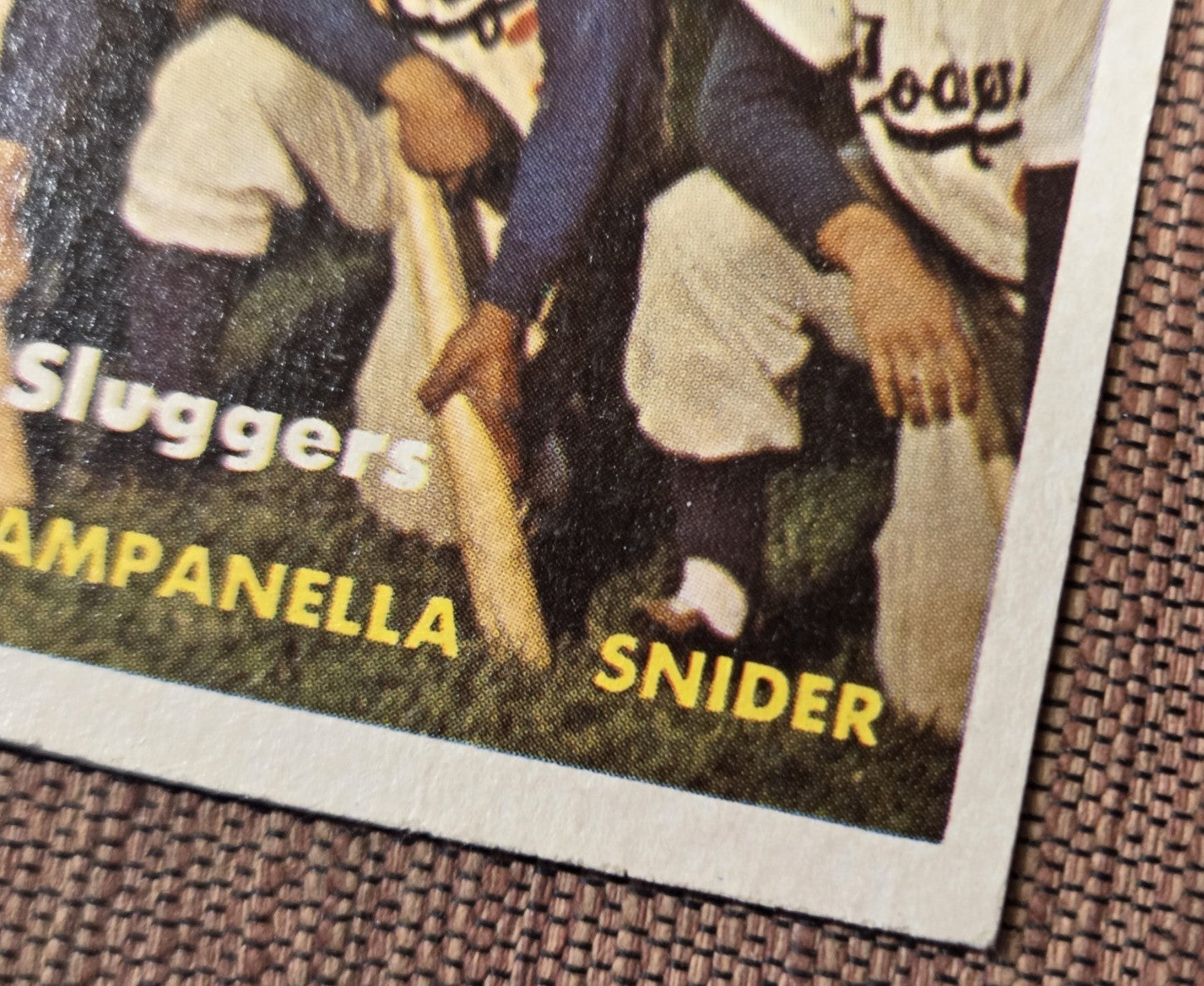 1957 Topps #400 Roy Campanella Snider Hodges Furillo Dodgers Baseball Card3