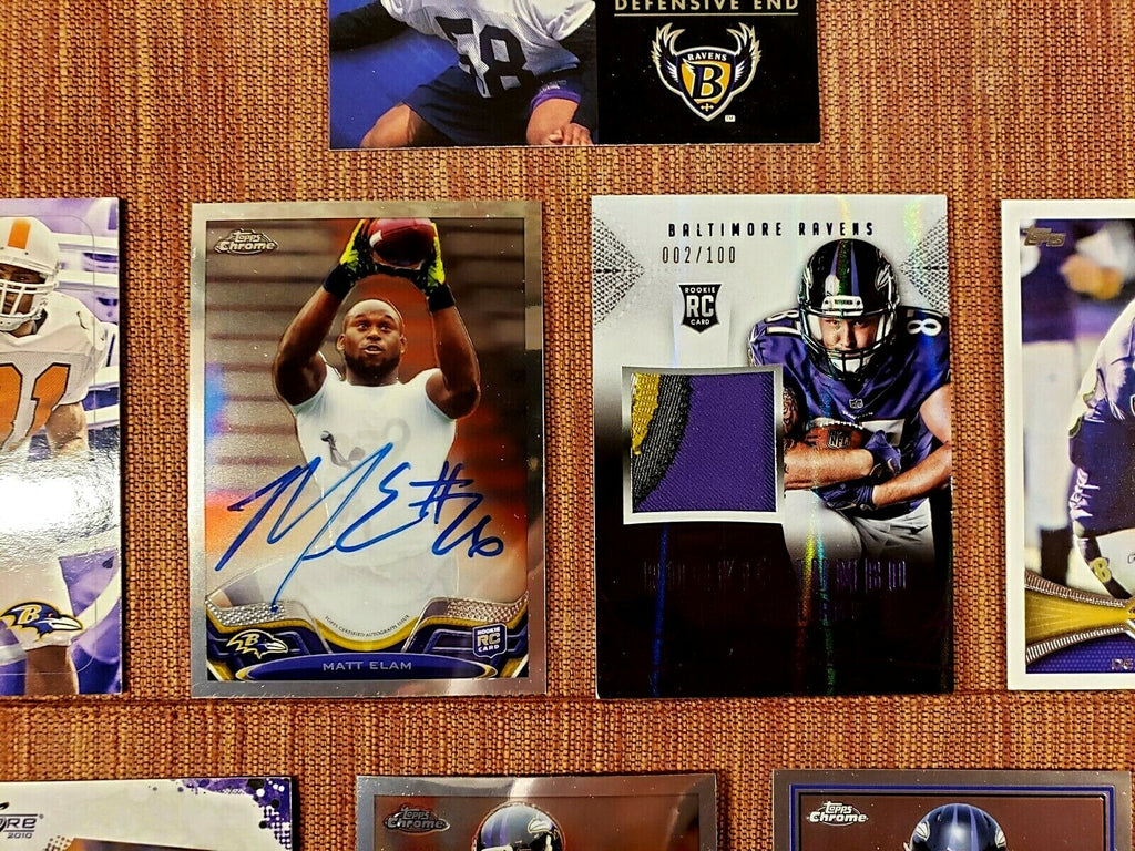 RAVENS FOOTBALL CARDS WILLIAMS JSY RC /100 ELAM AU RC SMITH RC REFRACTOR OHER RC3