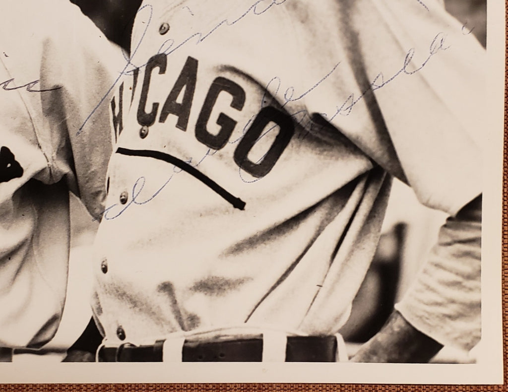 Dave Ferriss Claude Passeau Auto Red Sox 1940's Baseball 8x10 Vintage Photo JSA3