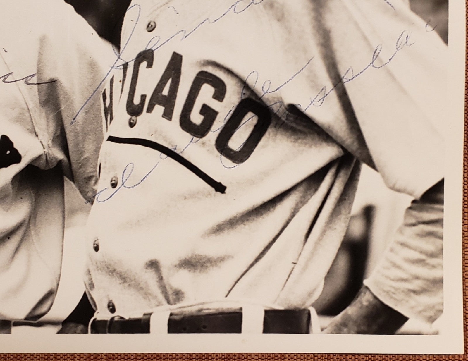 Dave Ferriss Claude Passeau Auto Red Sox 1940's Baseball 8x10 Vintage Photo JSA3