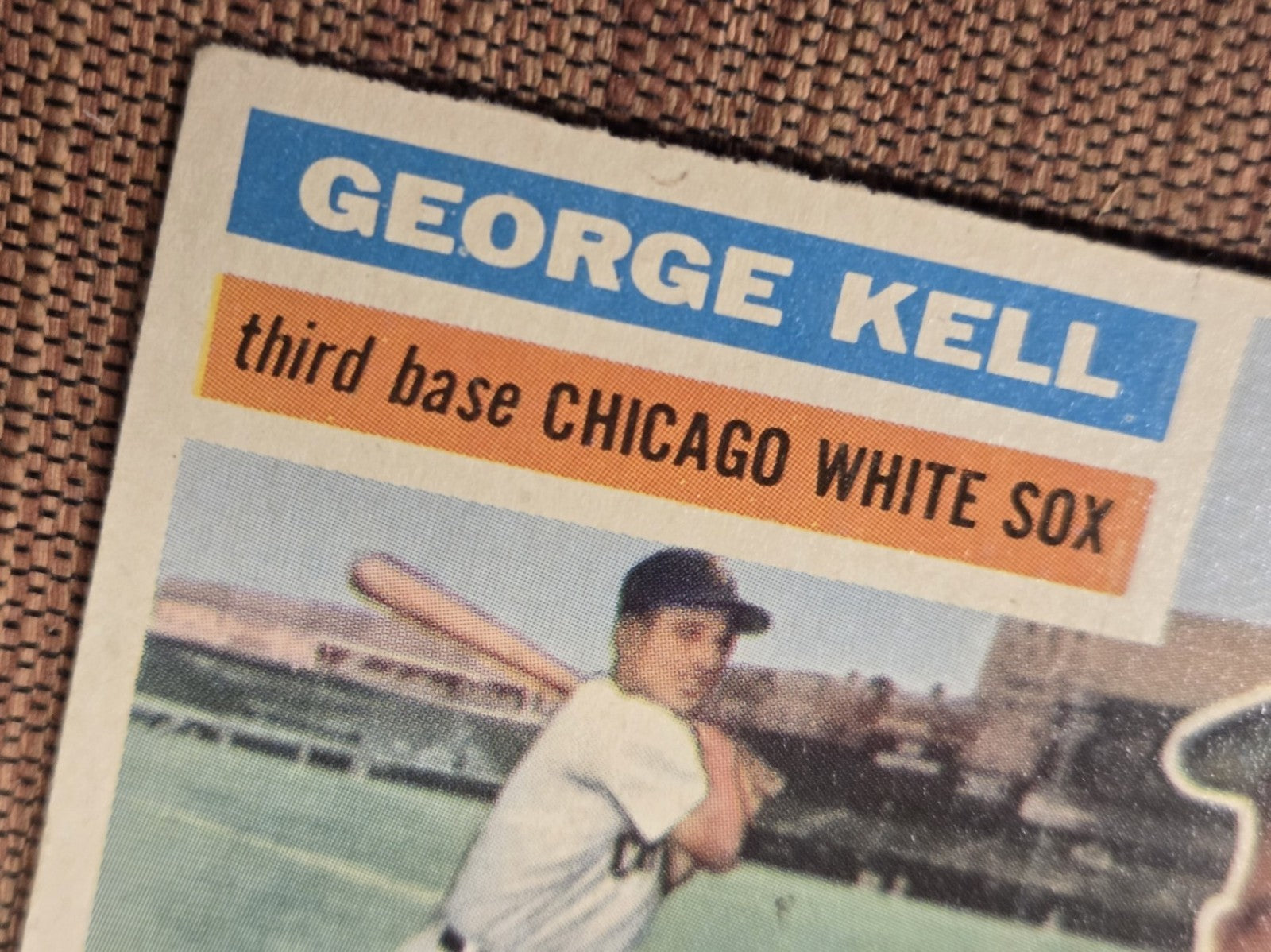 1956 Topps #195 George Kell Chicago White Sox Authentic Original Baseball Card4