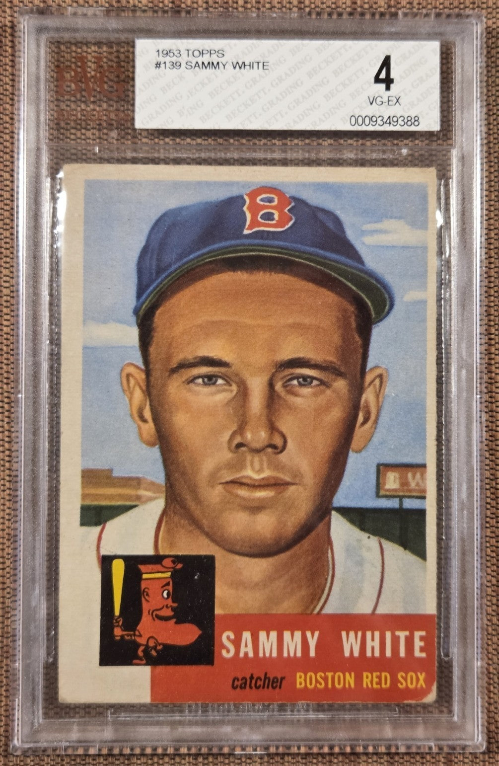 1953 Tops #139 Sammy White Boston Red Sox Vintage Original Baseball Card BVG 40