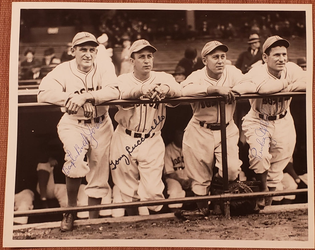 Tony Cuccinello Jordan Whitney Auto Boston Braves 1930's Baseball 8x10 Photo JSA0