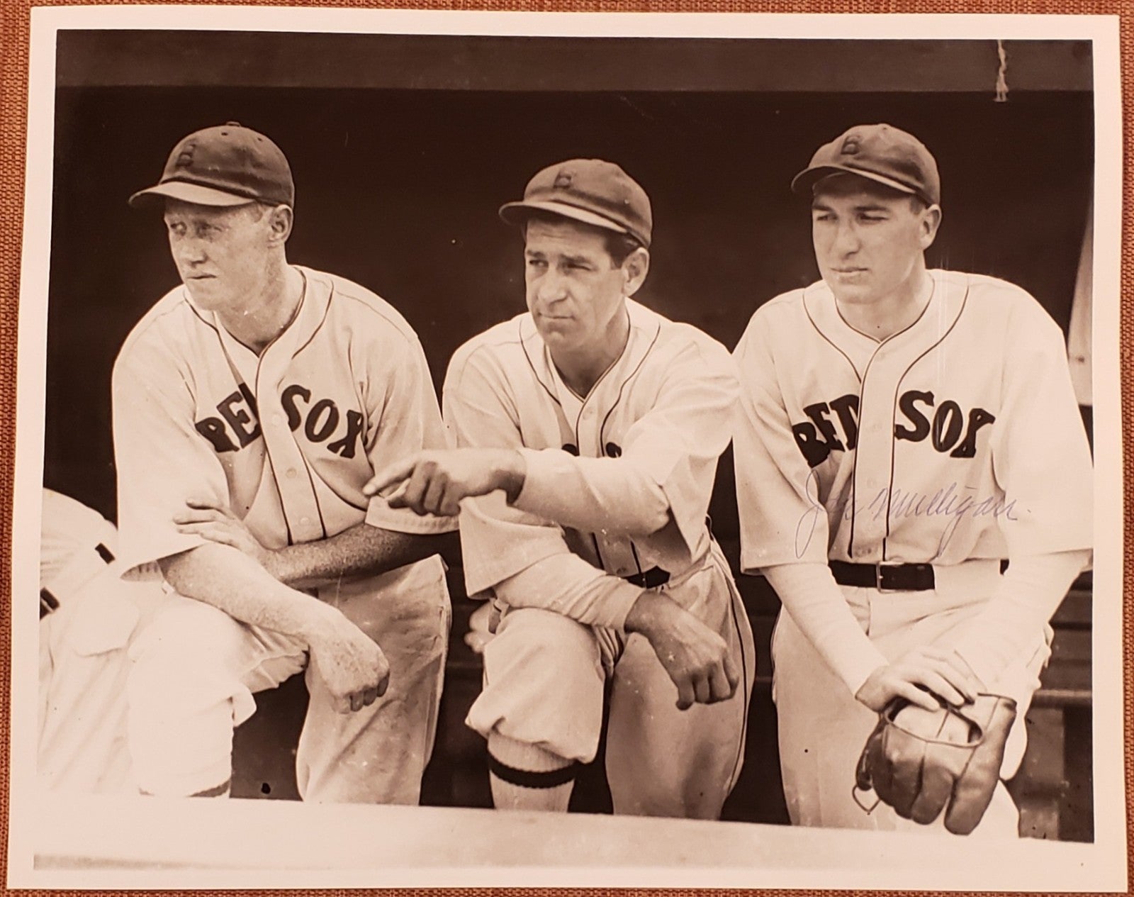Joe Mulligan Auto Boston Red Sox 1930's Baseball 8x10 Photo JSA Harris Kellett0