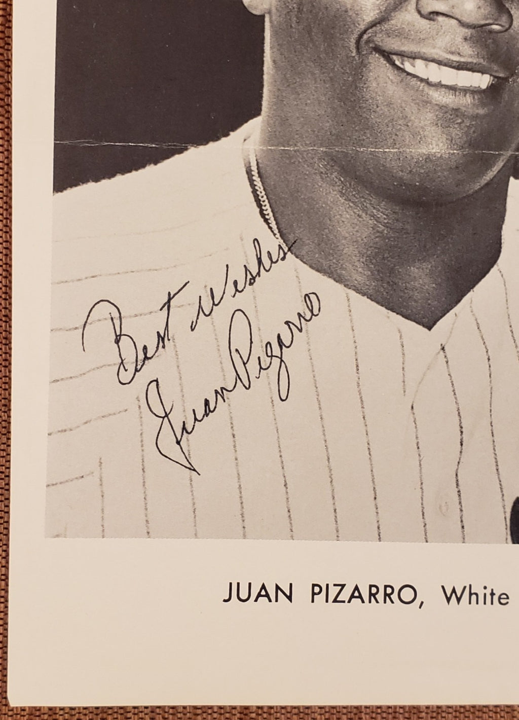 Juan Pizarro Auto Chicago White Sox Vintage Original Baseball 5x7 Photo JSA4