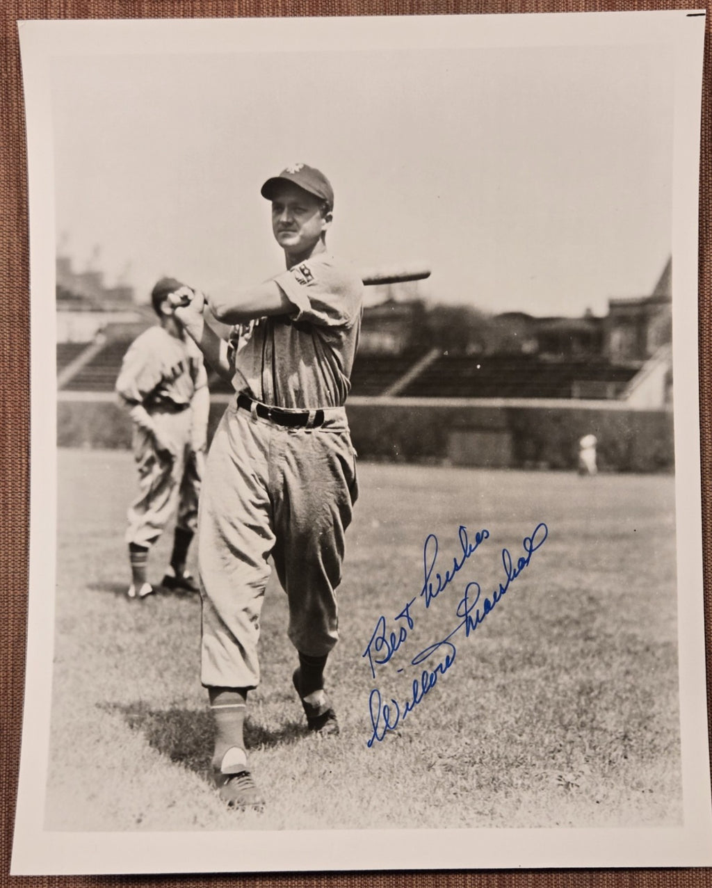 Willard Marshall AUTO New York Reds White Sox Baseball Signed 8 x 10 Photo JSA0