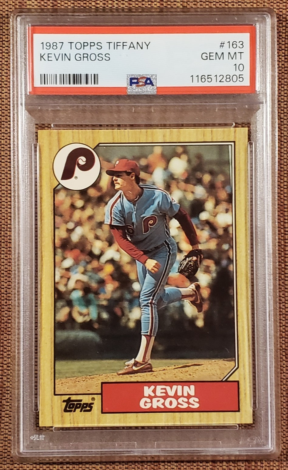 1987 Topps Tiffany #163 Kevin Gross Phillies Baseball Card PSA 10 Gem Mint0