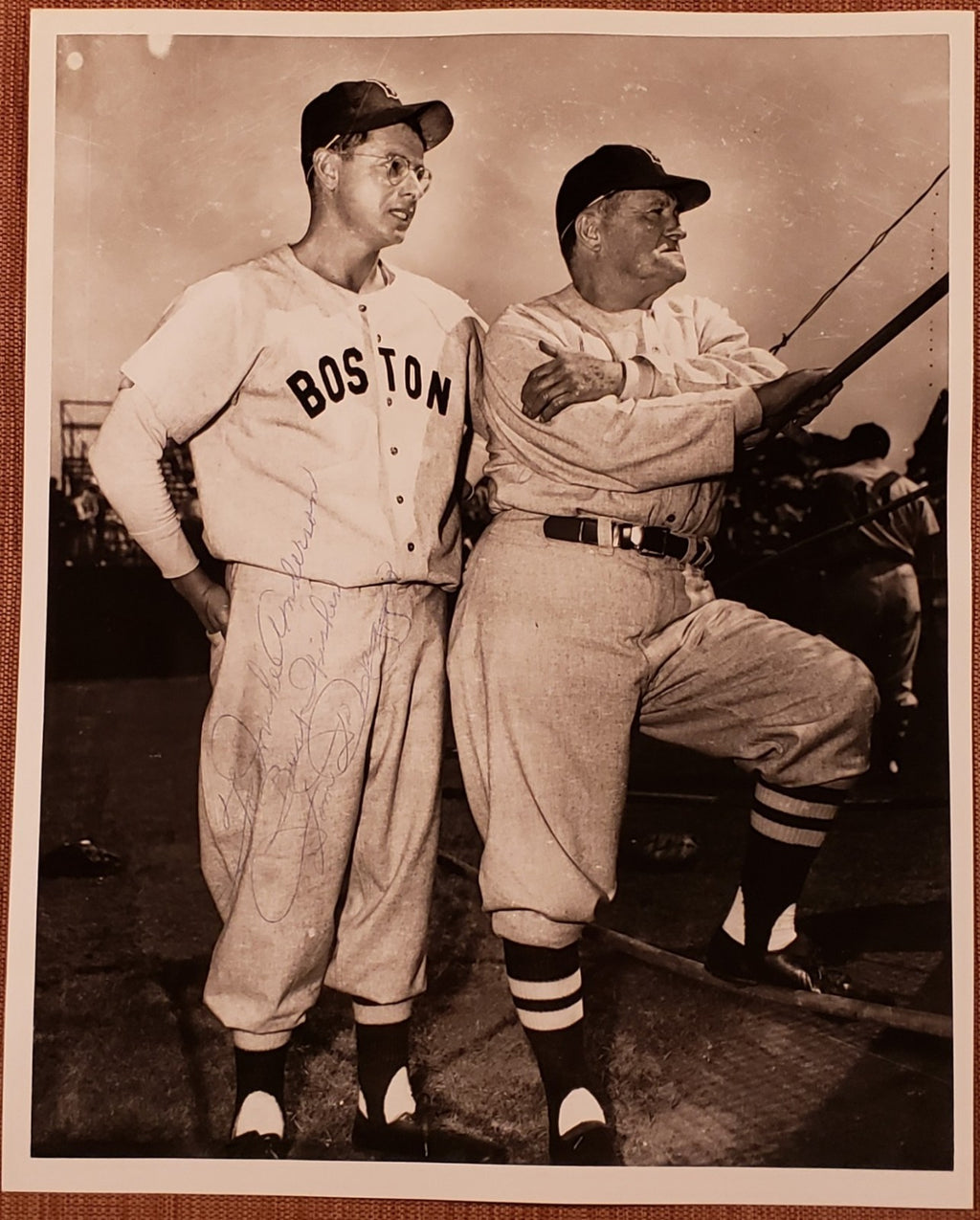 Dom DiMaggio Auto Boston Red Sox 1940's Baseball 8x10 Photo JSA Joe McCarthy0