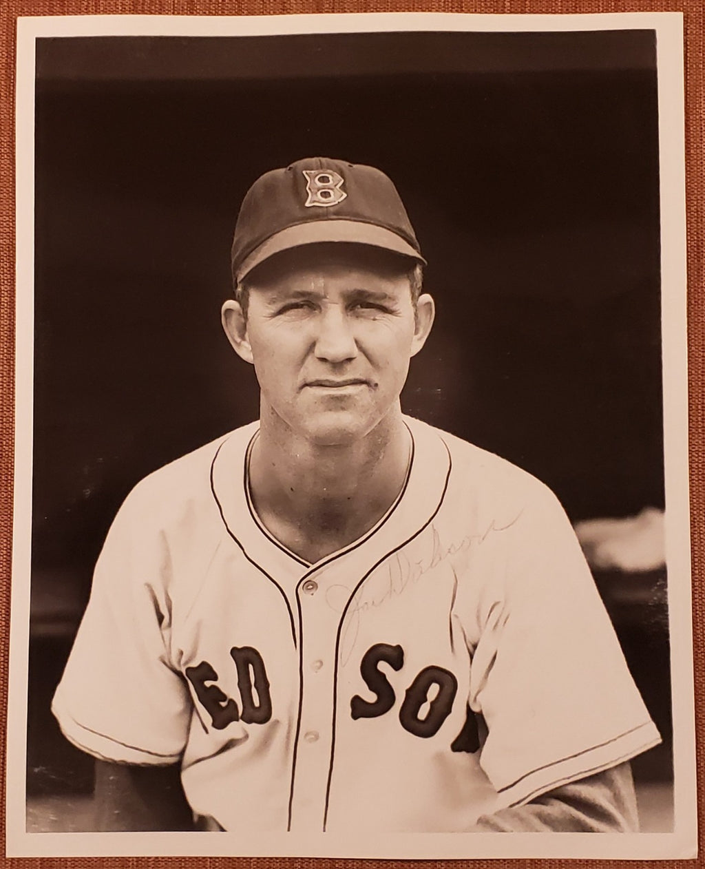 Joe Dobson Auto Boston Red Sox Vintage Original 1940's Baseball 8x10 Photo JSA0