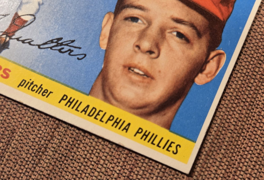 1955 Topps #33 Tom Qualters Philadelphia Phillies Vintage Original Baseball Card3