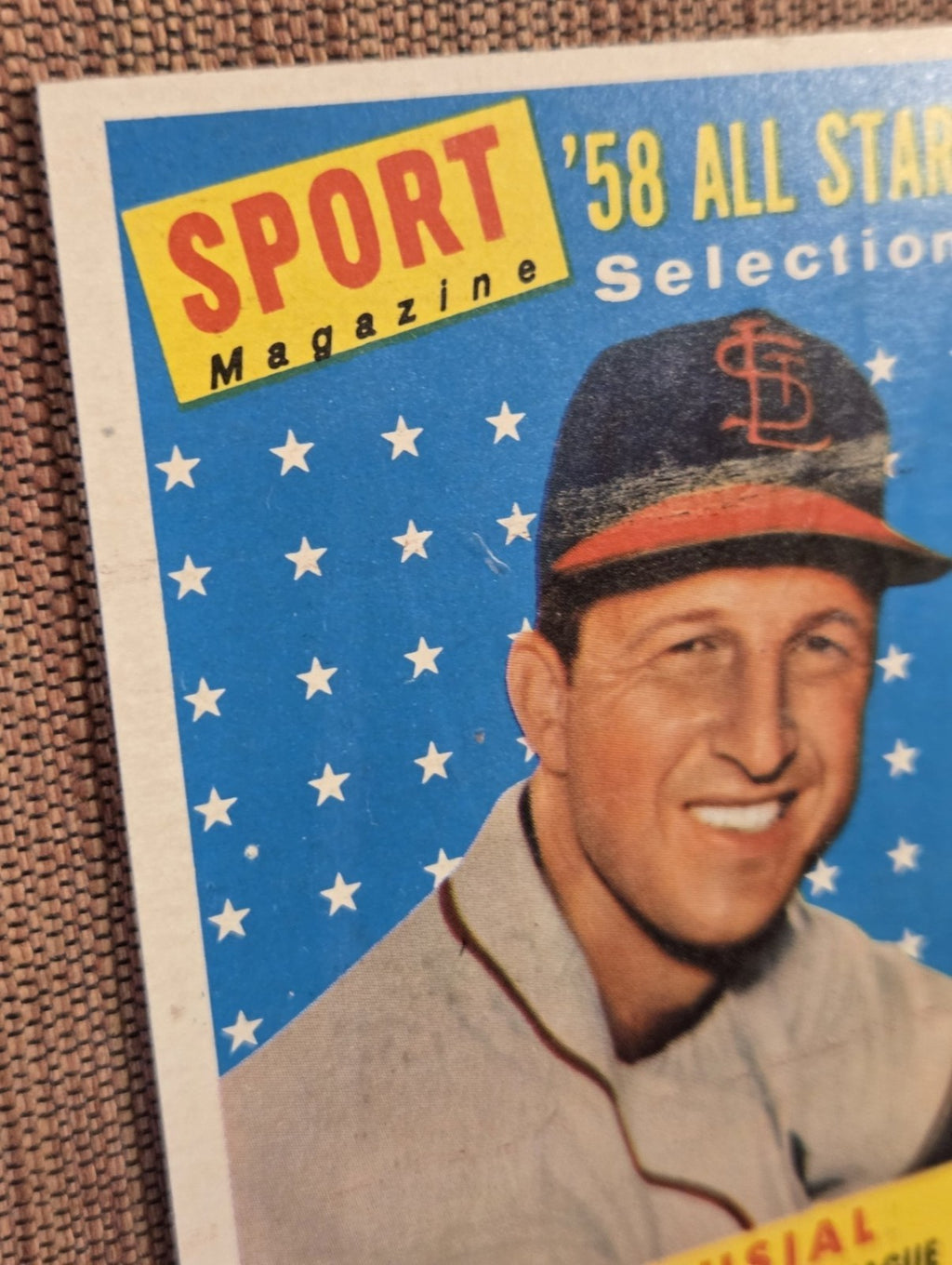 1958 Topps #476 Stan Musial St. Louis Cardinals Original Baseball Card HOF1