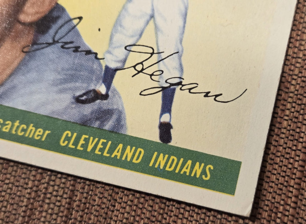 1955 Topps #7 Jim Hegan Cleveland Indians Authentic Original Baseball Card3