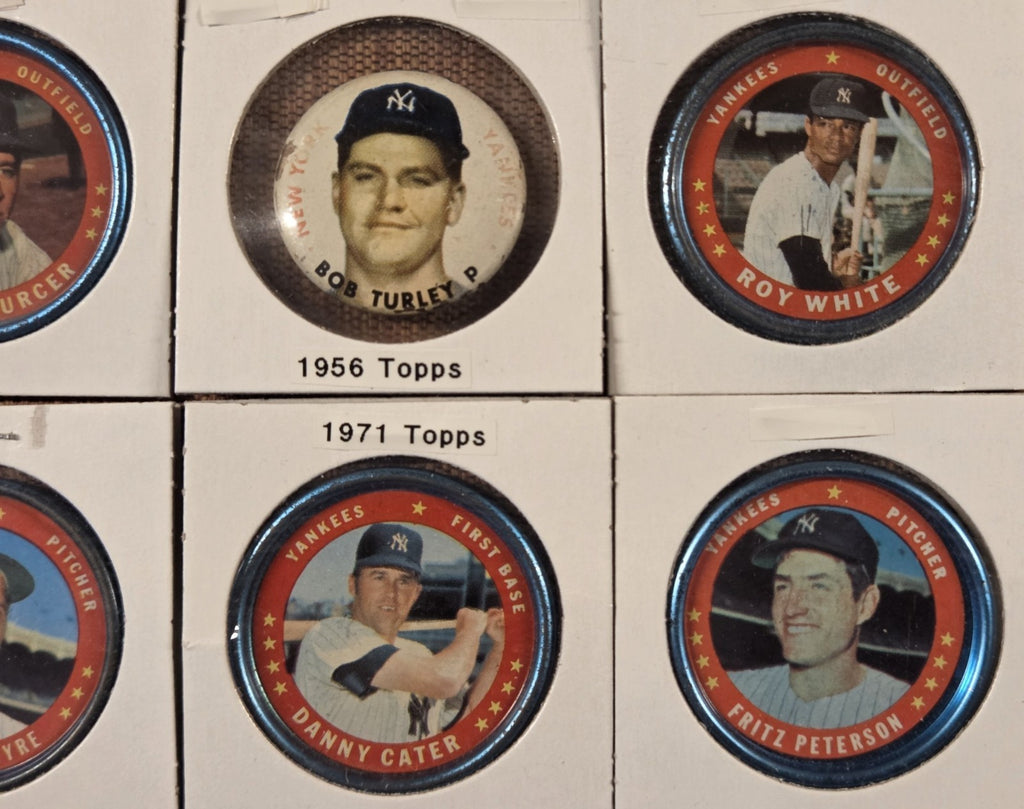 1956 Pin Bob Turley 1969 Citgo Coins Stottlemyre and 1971 Topps Coins Baseball3