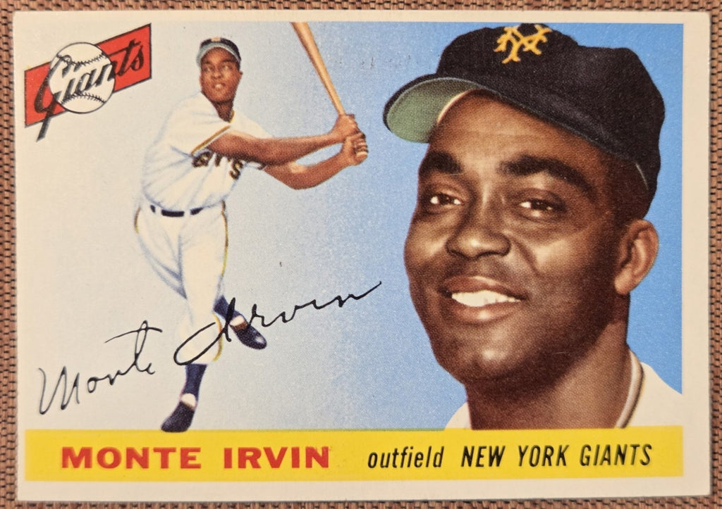 1955 Topps #100 Monte Irvin New York Giants Vintage Original Baseball Card HOF0