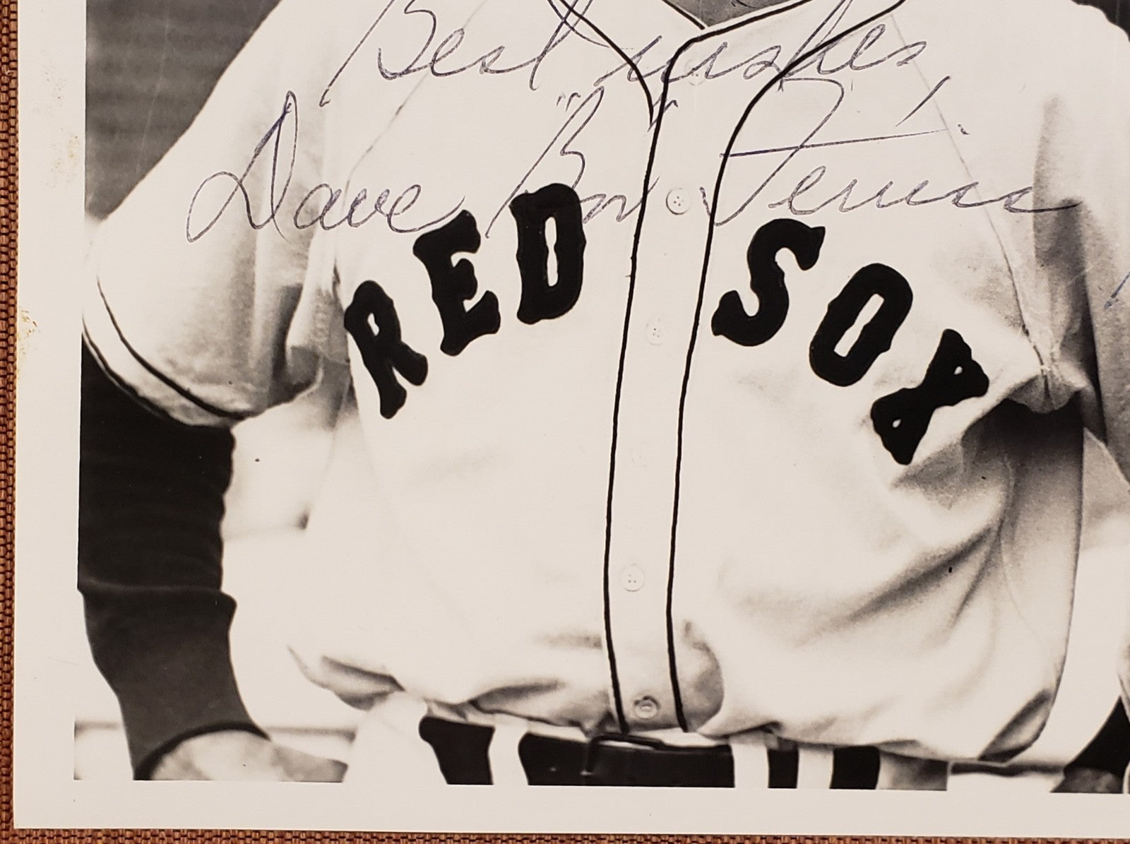 Dave Ferriss Claude Passeau Auto Red Sox 1940's Baseball 8x10 Vintage Photo JSA4