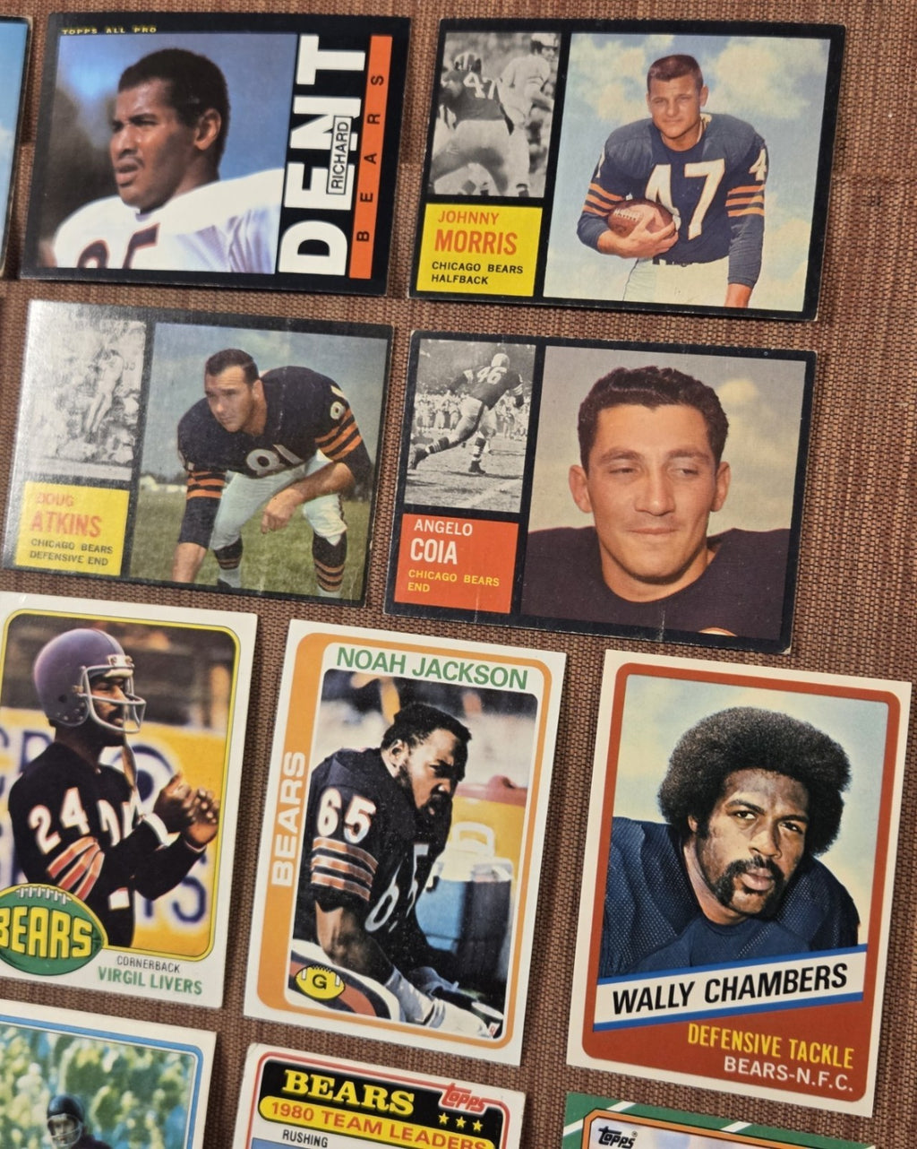 Bears Football Cards Richard Dent RC Sayers Payton Singletary George Morris SP2