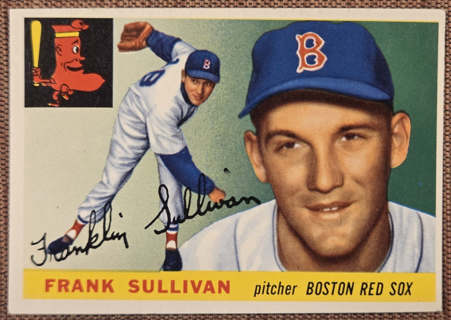 1955 Topps #106 Frank Sullivan Boston Red Sox Original Rookie Baseball Card RC0