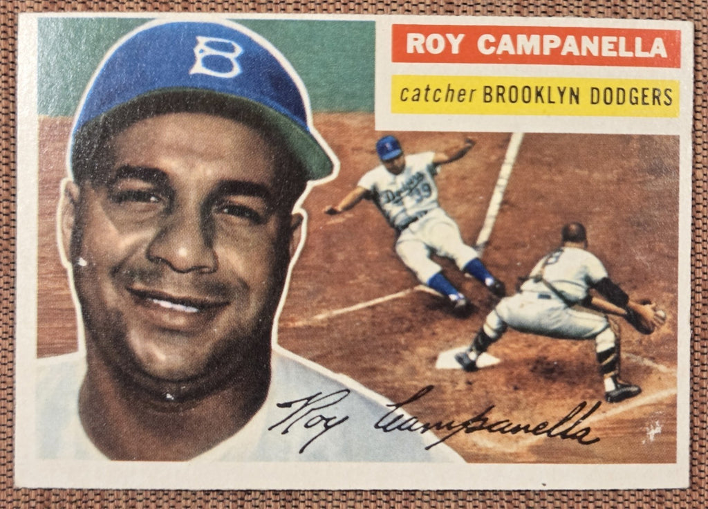 1956 Topps Gray Back #101 Roy Campanella Brooklyn Dodgers Original Baseball Card0