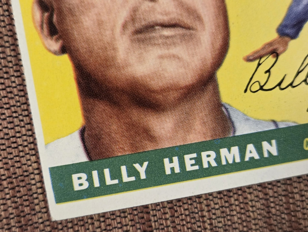1955 Topps #19 Billy Herman Brooklyn Dodgers Authentic Original Baseball Card4