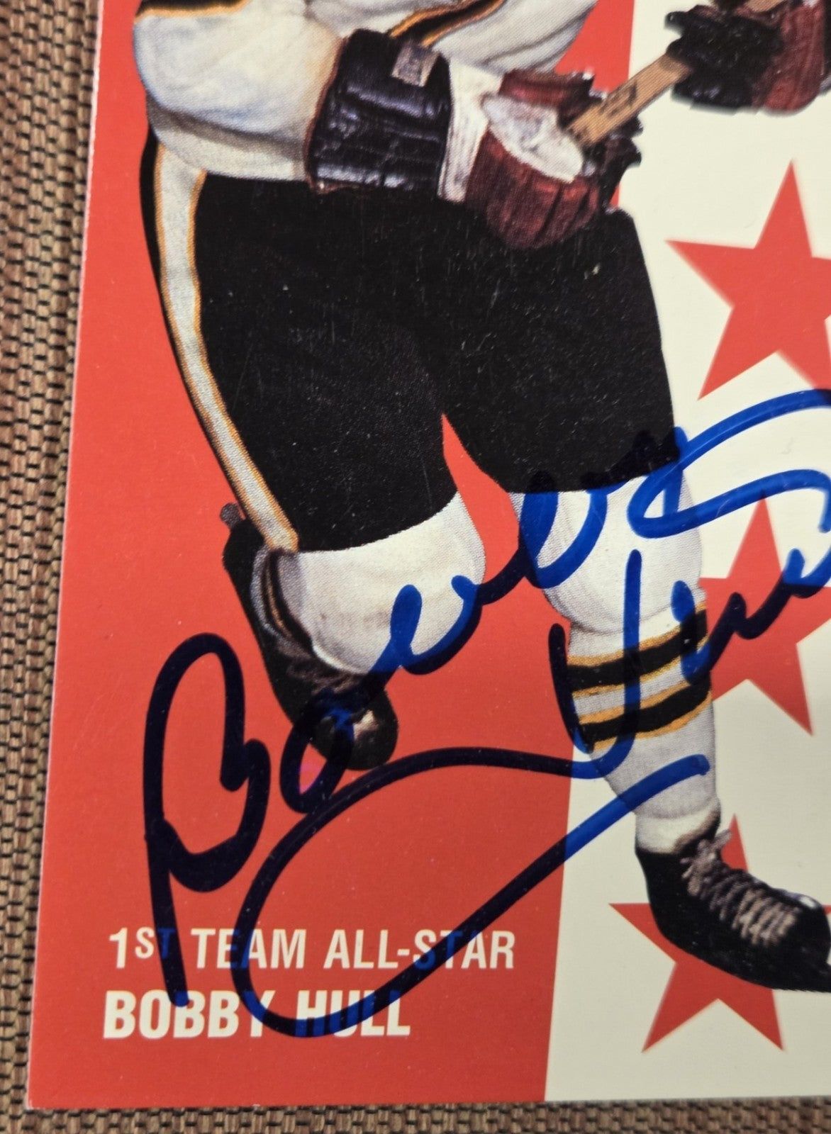 1994 Parkhurst Tall Boys #136 Bobby Hull Chicago Blackhawks Hockey Card JSA AUTO4