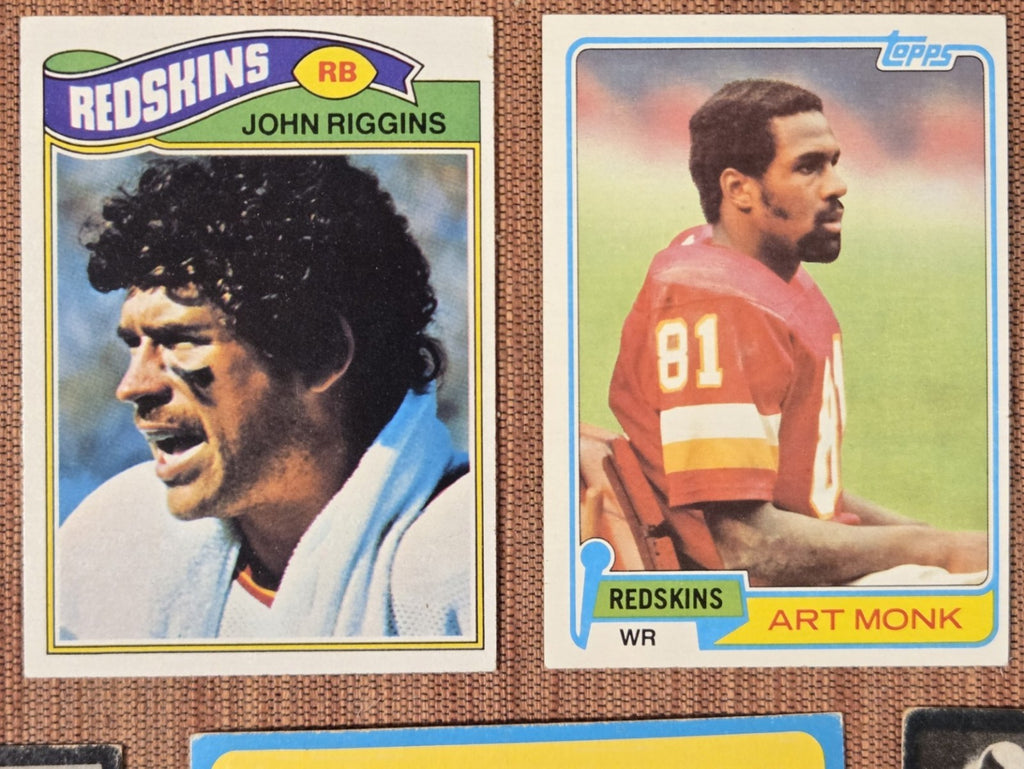Topps Redskins Football Cards Monk RC Clark RC Thiesmann Riggins Mitchell, SP's3