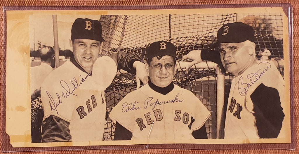 Bobby Doerr Dick Williams Popowski 4x Auto Red Sox Baseball 5x10 Photo JSA HOF0