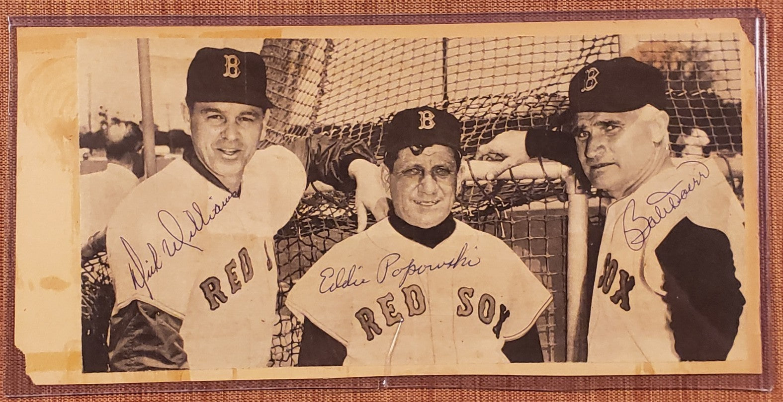 Bobby Doerr Dick Williams Popowski 4x Auto Red Sox Baseball 5x10 Photo JSA HOF0