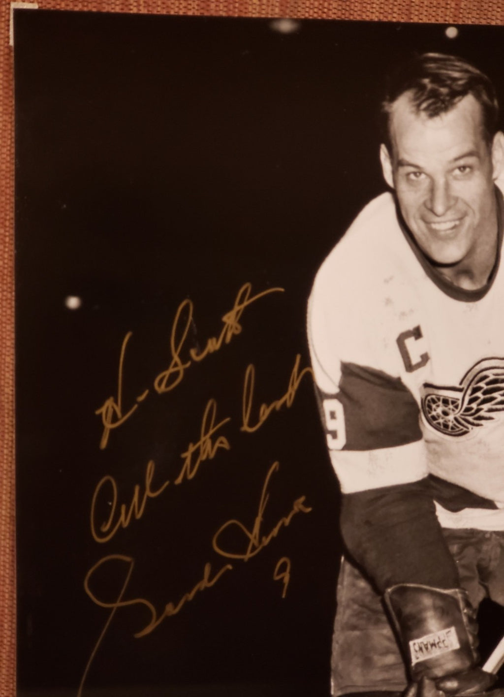 Gordie Howe Auto Detroit Red Wings Vintage Original Hockey 8x10 Photo JSA HOF1
