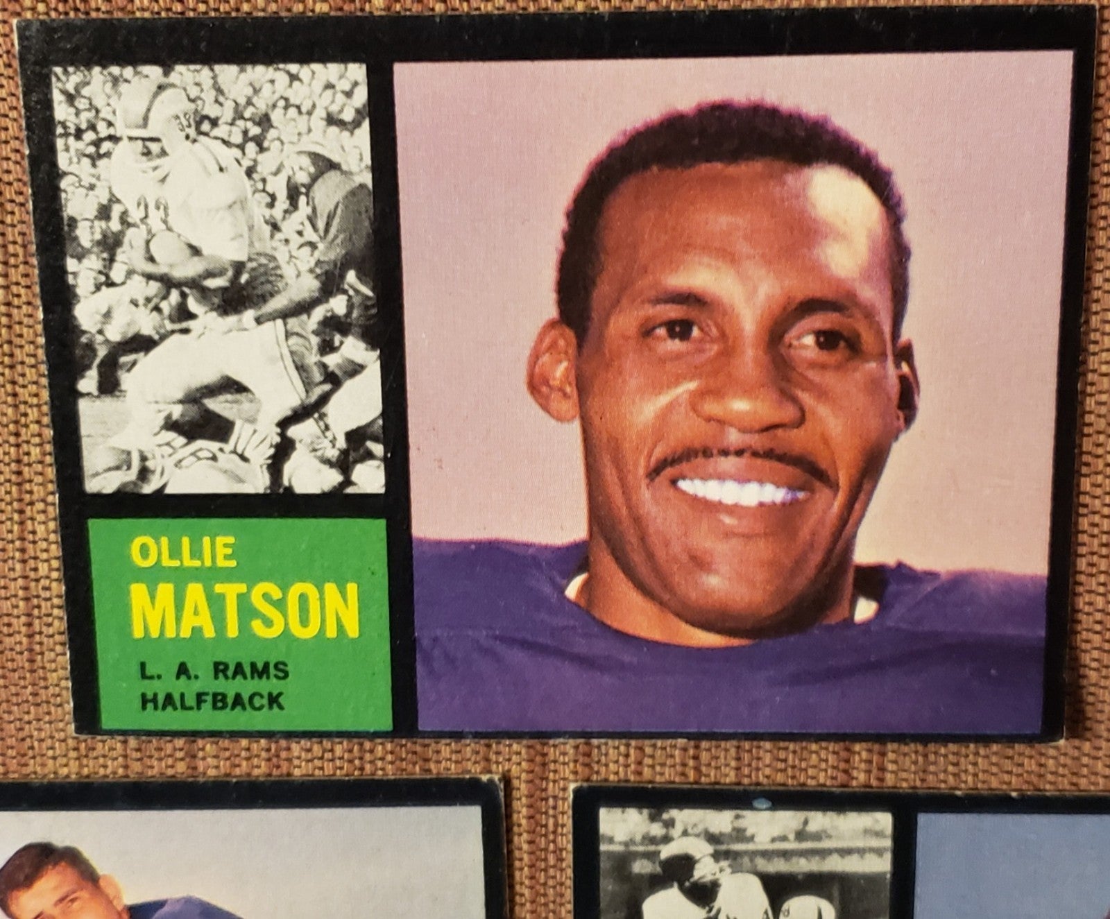 1962 Topps Rams Football Cards Arnett & Matson SP's Villenueva RC Crow Phillips6