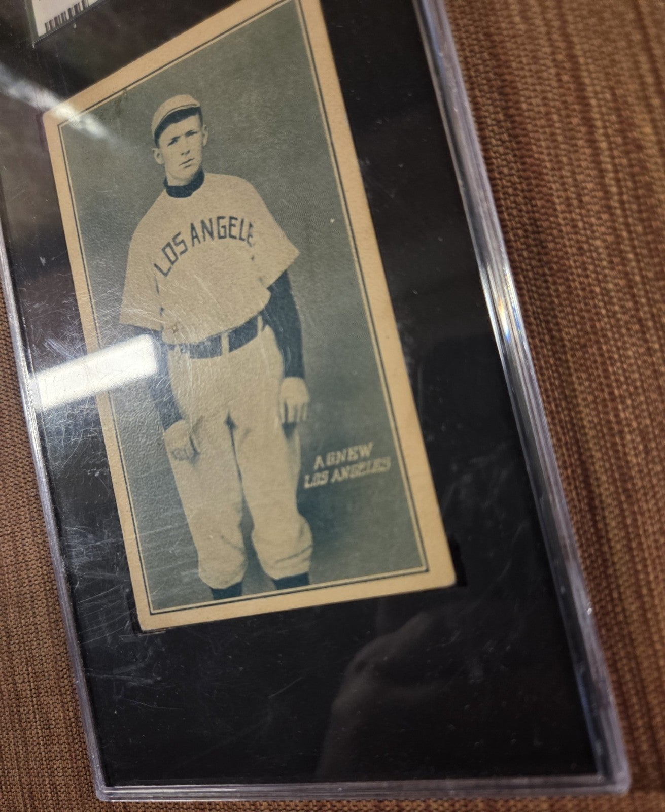 1911 Pacific Coast Biscuit James Agnew Los Angeles Angels Baseball Card SGC 42