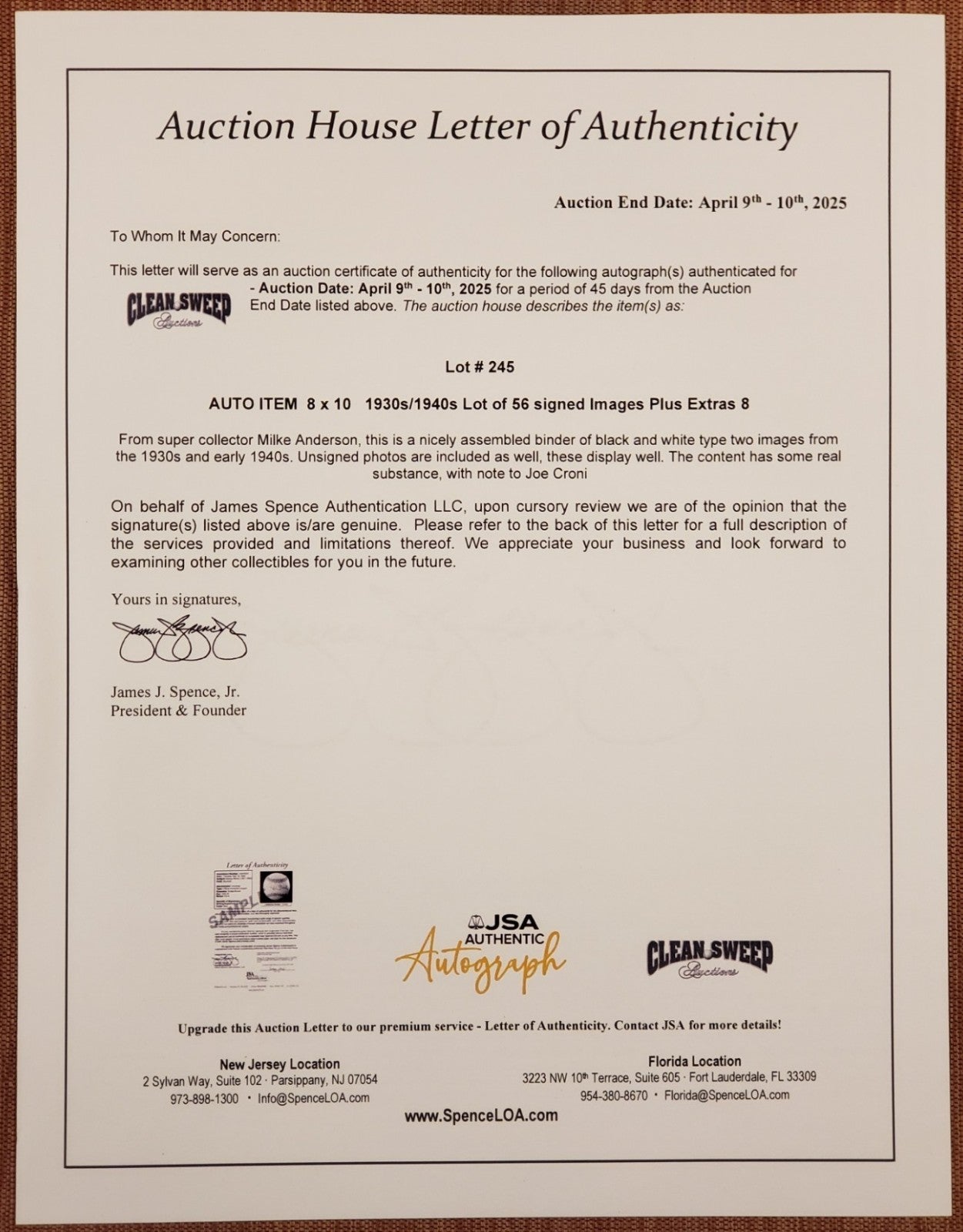 Hal Lee Wally Burger Auto Boston Braves Original 1930's Baseball 8x10 Photo JSA9