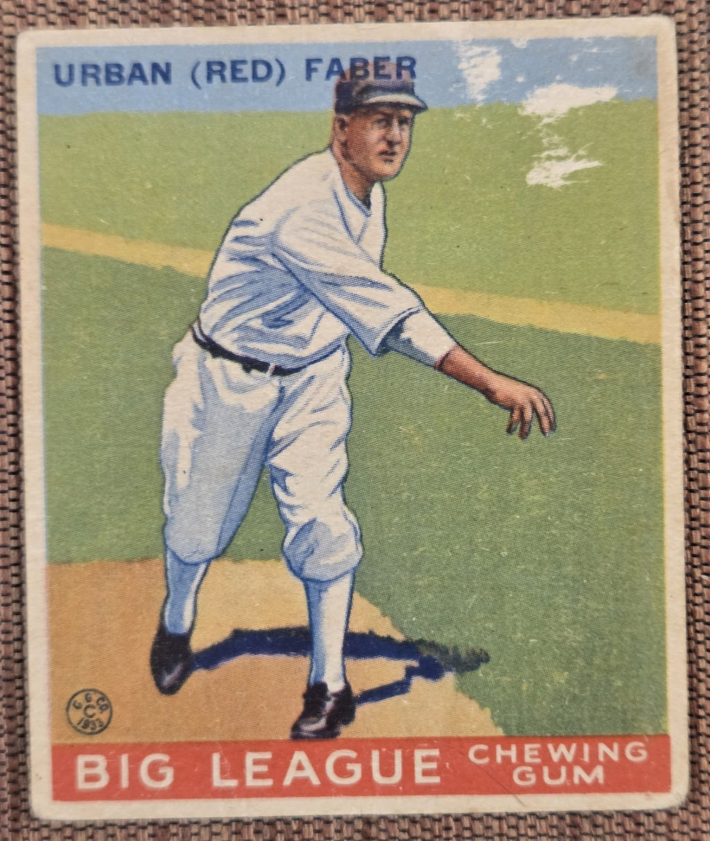 1933 Goudey #79 Urban Red Faber Chicago White Sox Rookie Baseball Card RC HOF0
