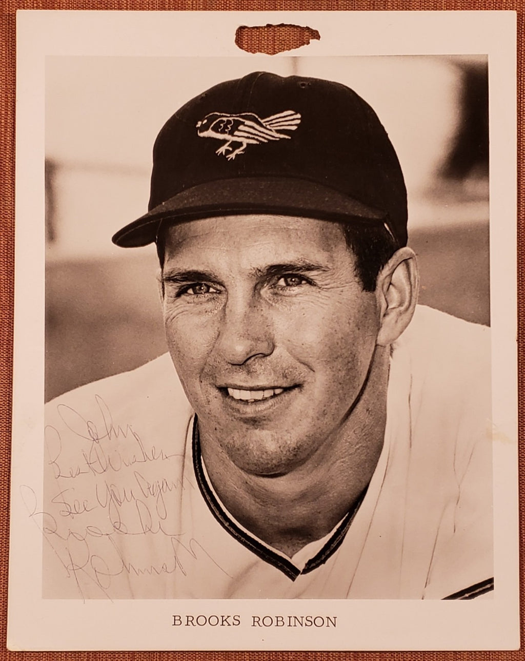 Brooks Robinson Auto Baltimore Orioles Vintage Baseball 8x10 Photo JSA HOF0