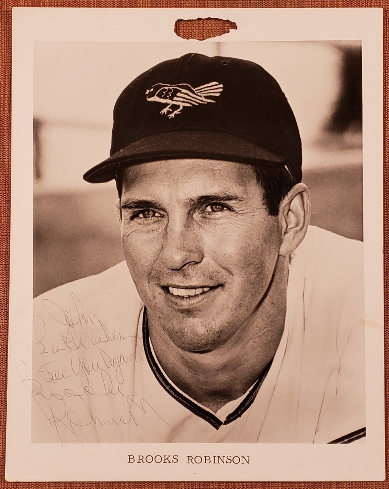 Brooks Robinson Auto Baltimore Orioles Vintage Baseball 8x10 Photo JSA HOF0